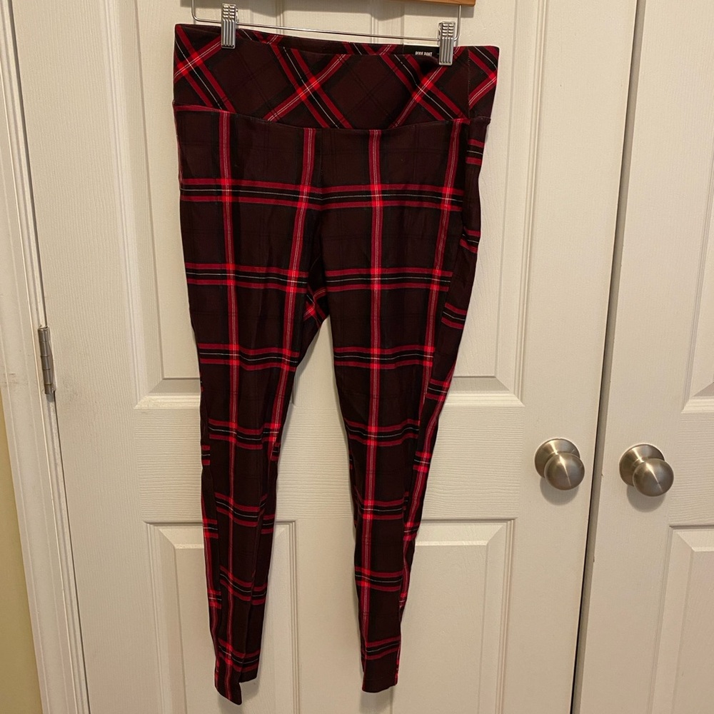 Torrid 00x 10 M/L Plaid Pixie Slim Fix Pants Leggings